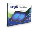 BASE PARA NOTEBOOK NISUTA RECLINABLE CON 2 FANS, CON HUB USB, REGULACION DE VELOCIDAD DE FANS, Y LUCES