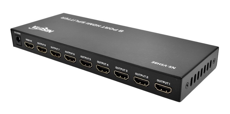 SPLITTER NISUTA HDMI 1.4b DE 8 PUERTOS 4K 3D