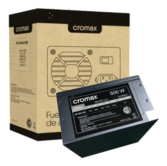 FUENTE ATX CROMAX 500W KC-DDA-500