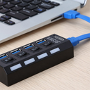 HUB USB INT.CO 2.0 DE 4 PUERTOS  C/LUZ  C/INTERRUPTOR