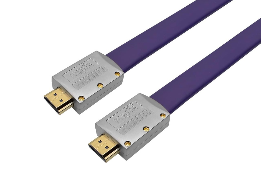 CABLE NISUTA HDMI A HDMI v2.0 FLAT 2 MTS CALIDAD SUPREMA EN CAJA