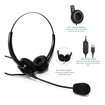 [103U] HEADSET JETION MIC-NOISE CANCELLING USB BINAURAL - Speaker Diameter 28mm.