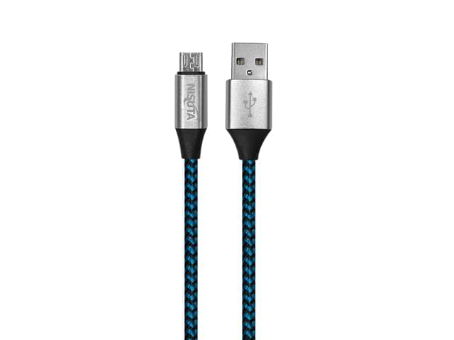 CABLE MICRO USB DE 1M DE 2.4A CON MALLA DE TELA