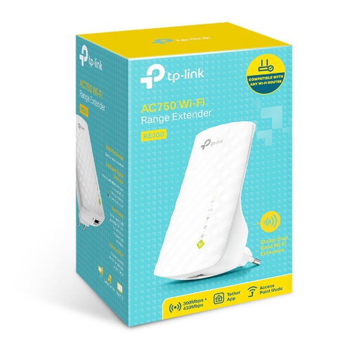 [RE200] EXTENSOR DE RANGO TP-LINK RE200 AC750 DUAL BAND