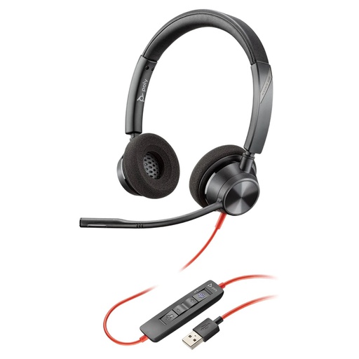 [214012-101] HEADSET PLANTRONICS BLACKWIRE 3320-M  USB A