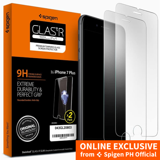 [043gl20803] PROTECTOR DE PANTALLA SPIGEN P/IPHONE 7 PLUS X 2