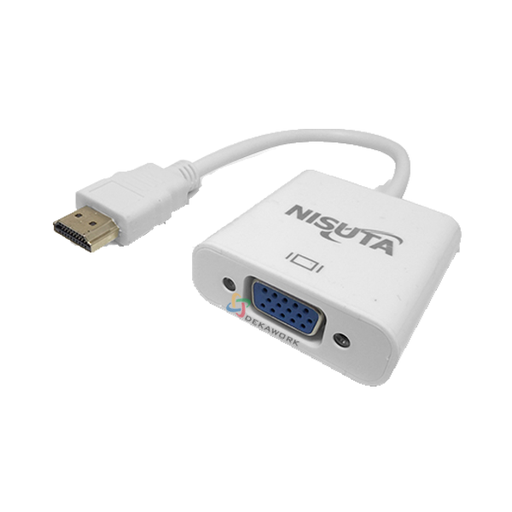 [NSCOHDVG4] CONVERSOR NISUTA DE HDMI 1080p/720p A  PANTALLA VGA + 3.5MM AUDIO