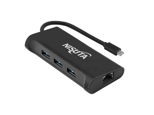 [NSUCDRU] DOCKING NISUTA USB C 3.1 A HUB 3 PUERTOS USB 3.0 Y PUERTOS RJ45 GIGABIT 10/100/1000