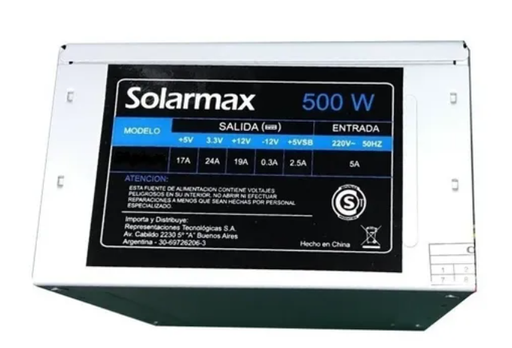 [KC-CDA-500] FUENTE DE PC SOLARMAX ATX 500 WATTS